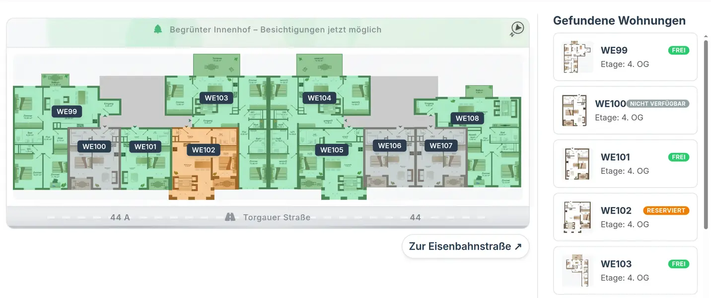 Interaktive Wohnungsansichten – LOUX Living Leipzig